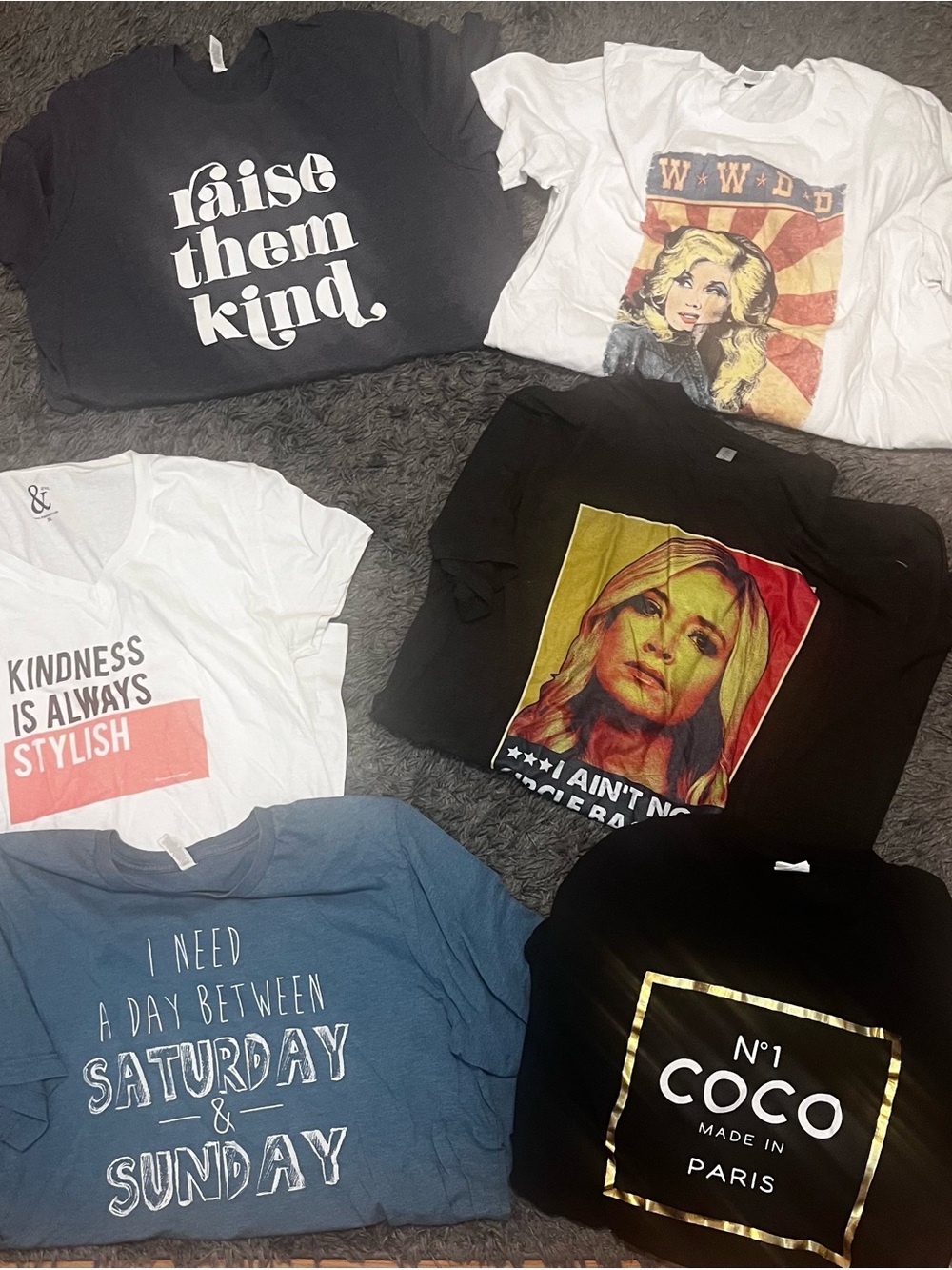 Lot of six graphic tees size XL